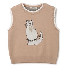 renoma kids 女童貓咪針織背心 R2441K45205