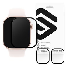 SPACE SHIELD 適用Apple Watch Armor Flex PMMA 全覆蓋螢幕保護貼 42mm 3入, 1個, 透明