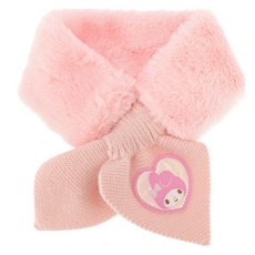 三麗鷗兒童款美樂蒂柔軟蝴蝶結針織絨毛圍巾 NSHKS10604