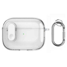 TEN BRIDGE 防遺失開關式耳機保護殼 + 登山扣套組, 1套, AirPods 4代, 透明