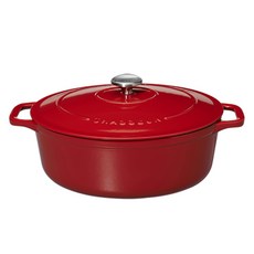 차세르 타원형 꼬꼬떼 냄비, 27cm, 레드, 1개