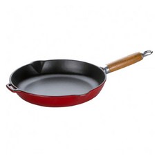 CHASSEUR 木柄平底鍋 紅色, 28cm, 1個
