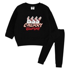 KIDSCREW 兒童櫻桃兔子上衣下著套裝