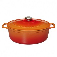 차세르 타원형 꼬꼬떼 냄비 33 x 26 cm, 33cm, 살몬, 1개