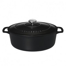 차세르 타원형 꼬꼬떼 냄비 35 x 28 cm, 35cm, 블랙, 1개