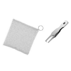 MONACO OLIVE 頂級 316L 不鏽鋼環狀鋼絲絨 10cm + 開環器套組, 銀色, 1套