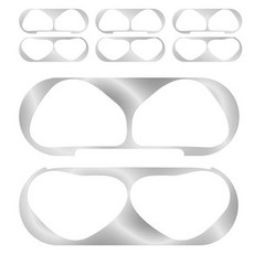 스페이스쉴드 에어팟 호환 아머 플렉스 철가루 방지 보호 스티커 4p 세트, 실버, 1세트, 에어팟 프로 2/1 세대