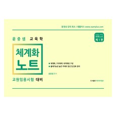 윤중샘 교육학 체계화 노트 제1판, 제이와이랩스