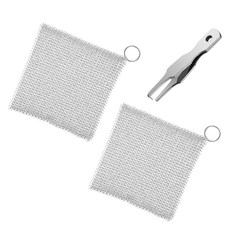 MONACO OLIVE 優質 316L 不鏽鋼環形鋼絲絨 10cm 2入 + 開環器套組, 銀色, 1套