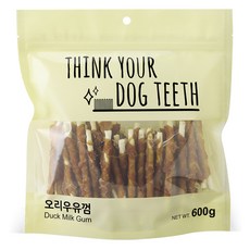 띵크유어도그티 강아지 딩고껌 대용량, 혼합맛(오리/우유), 600g, 1개