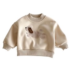 Bebeniz 兒童跳跳小狗厚刷毛T恤