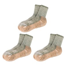 LIBERO 男女通用 Clever 全緩衝羊毛登山襪 3雙組, 1套, 棕色