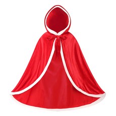 裝扮用聖誕精靈斗篷, 1個, 紅色