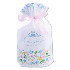 아이엔피 이스페셜리 리본 구디백 중 15 x 23 + 7 cm, 50개입, 1개