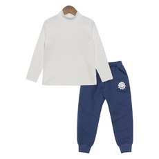 Uravi 兒童高領T恤 + 刺繡基本長褲套組