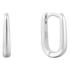 아니아하이에 여성용 오벌 925 실버 후프 링 귀걸이 E059-09H
