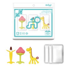 ange 嬰幼兒固齒器3件組, 混合顏色, 1套