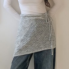 KnitNJean 女款羊毛毛絨蝴蝶結層次感針織Kaluda裹身裙