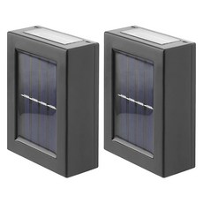 샛별하우스 태양광 COB LED 야외 벽등 2개, 혼합색상