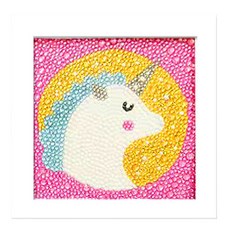 Momofix Painting 寶石十字繡 DIY 套組 15 x 15 cm, DA04 獨角獸, 1套