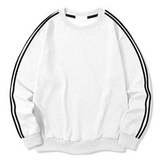 ILLUSO 男女通用 WD 刷毛袖子雙線素色寬鬆大學T