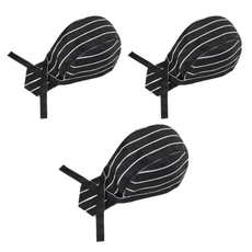 簡約線條廚房衛生帽頭巾, 條紋, 3個