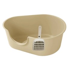 개과천선 고양이 베이플 화장실 + 모래삽 세트, 다크 베이지, 1세트