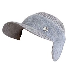 Robrococo女款保暖高爾夫耳罩遮陽帽, 灰色, 1個