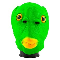 仿真魚人頭套 35*26*28.5cm, 綠色, 1個