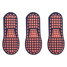 Edelrin成人用秋冬防滑刷毛高爾夫球襪 3雙組, 1組, 海軍藍