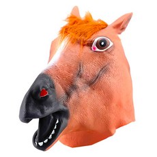 仿真馬頭套 38*23*27.5cm, 1個, 棕色