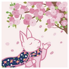 모모픽스페인팅 DIY 유화그리기 25 x 25 cm, 꽃향기날리는날(B31), 1개
