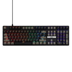 ABKO 雙色鍵帽可換軸電競機械式鍵盤, 茶軸, K580, 紳士