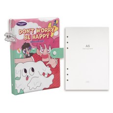 lucalab 2025 Don't Worry Be Happy A5 環氧樹脂手帳, 1個, 粉紅色