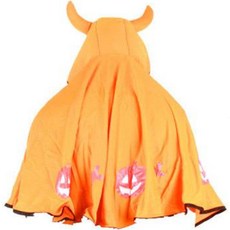 萬聖節可愛牛角斗篷, 橘色, 1個