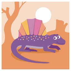 모모픽스페인팅 DIY 유화그리기 25 x 25 cm, 디메트로돈(B05), 1개