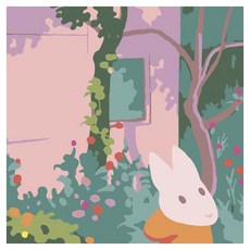 모모픽스페인팅 DIY 유화그리기 소형 25 x 25 cm, B35 화단앞을지나, 1개