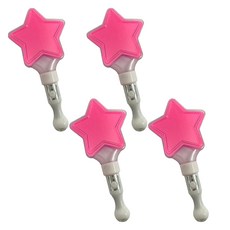 PARTY 09 LED星星棒, 粉紅色, 4個