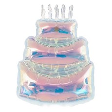 WOW PARTY KOREA 3層蛋糕透明氣球, 單一顏色, 2個