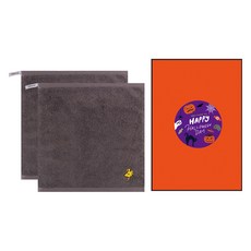 송월타월 할로윈 스누피 피너츠 고리수건 70g 30수 면사 2p 선물세트, 그레이, 1세트