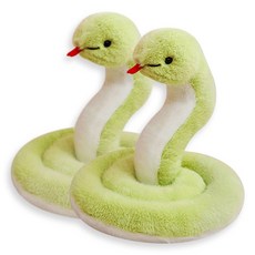 Home Flow 2025年青蛇年乙巳年蛇情侶玩偶 2入, 淺綠蛇