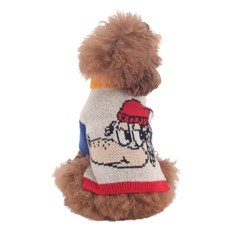 MONCHOUCHOU 寵物Bobo高領衫, 燕麥色, 1個