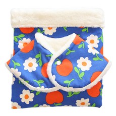 Dodoya 嬰兒鮮豔花朵斗篷毛毯 10 mm + 奶油色圍巾圍兜套裝, 混色