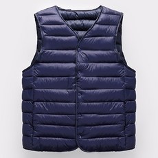 DM 남성용 베이직 브이넥 조끼 패딩