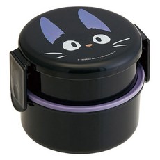 Skater ONWR1AG 抗菌便攜式雙層便當盒 500ml + 叉子組, 1套, Kiki貓