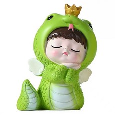 홈플로우 홈데코 자동차 장식 조디악 인형 크라운 엔젤 아기 뱀 장식품, 단잠