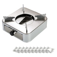스토브 스틸 워머 NW-WM1000S + 에탄올 고체연료 30g x 10p 세트, 실버(워머), 1세트