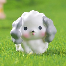 Homeflow 臉頰胖嘟嘟 小巧珍貴 12生肖 寶寶動物 迷你公仔 裝飾品, 狗