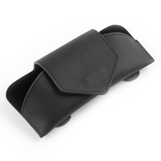 벤딕트 차량용 소가죽 선글라스 거치대 케이스, 블랙, 1개