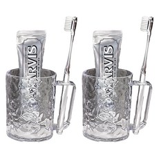 PEONIST 牙刷架 浴室裝飾 漱口杯, 2個, 白色